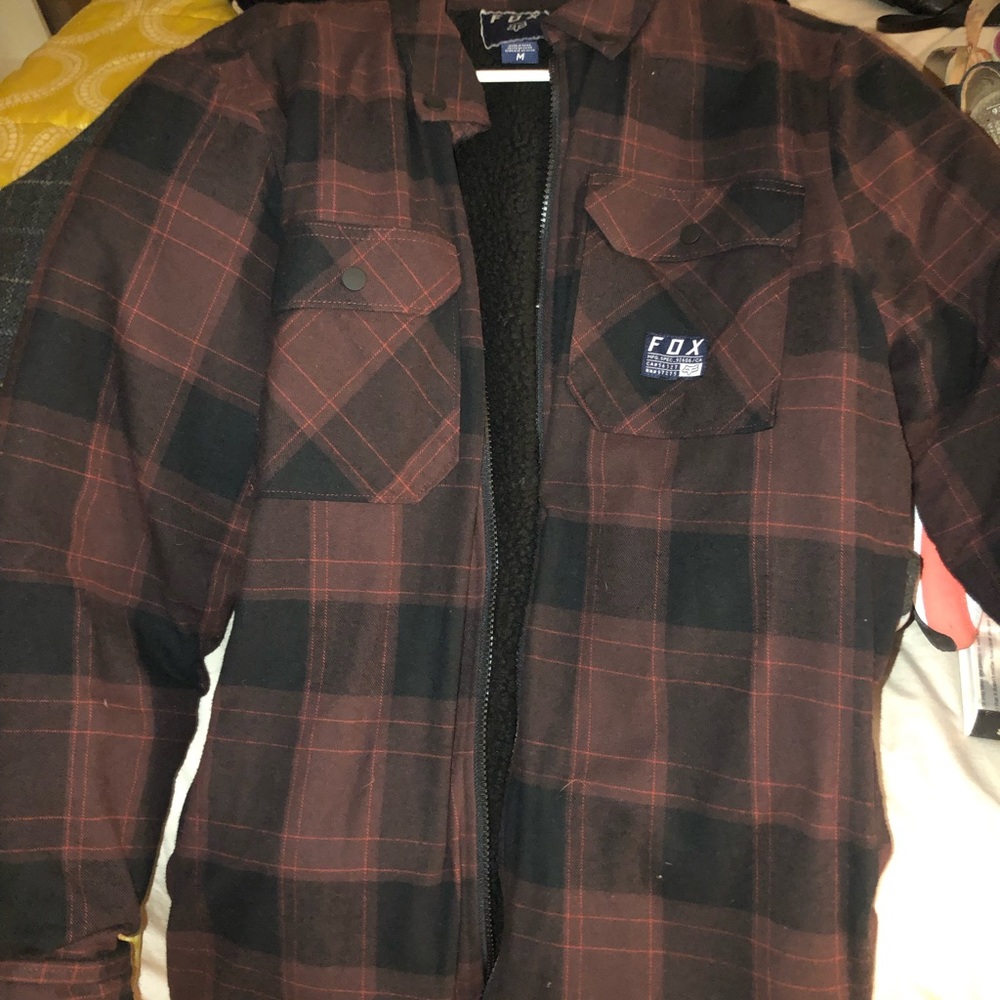 FOX Wine and Black colored lined jacket